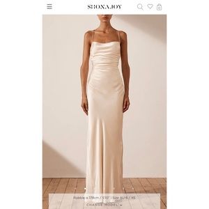 NWT SHONA JOY LA LUNE LACE BACK MAXI DRESS - CREAM SIZE 0 (US)